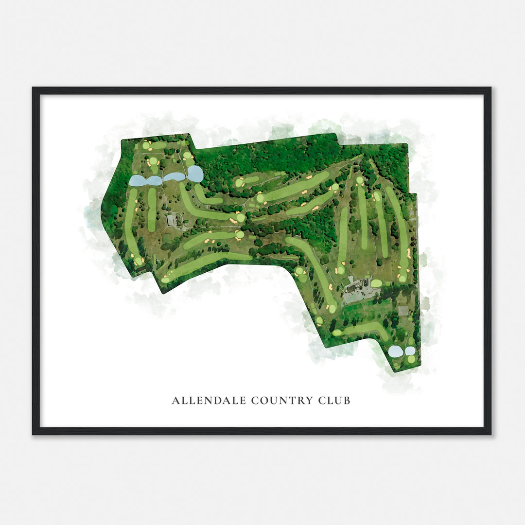 Print of Allendale Country Club Classic Map