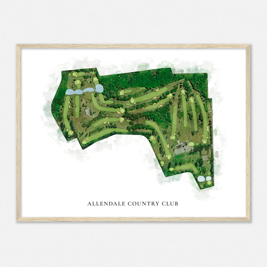 Print of Allendale Country Club Classic Map