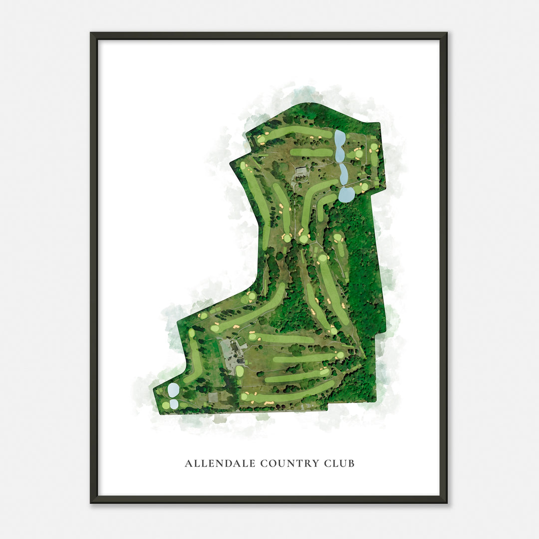 Print of Allendale Country Club Classic Map