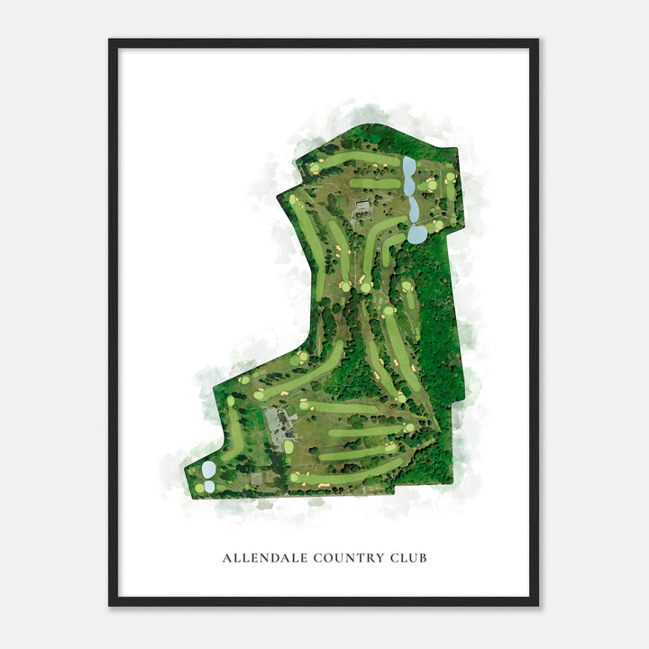 Print of Allendale Country Club Classic Map