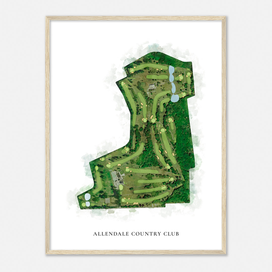 Print of Allendale Country Club Classic Map