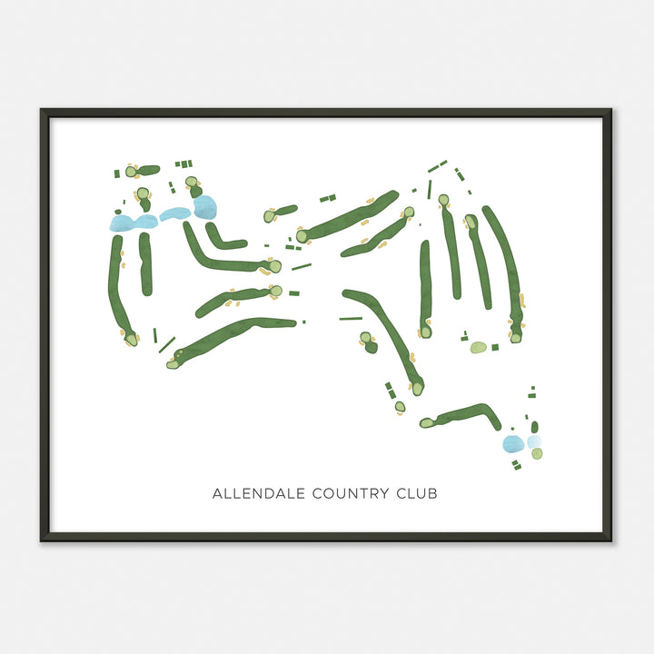 Print of Allendale Country Club Modern Map