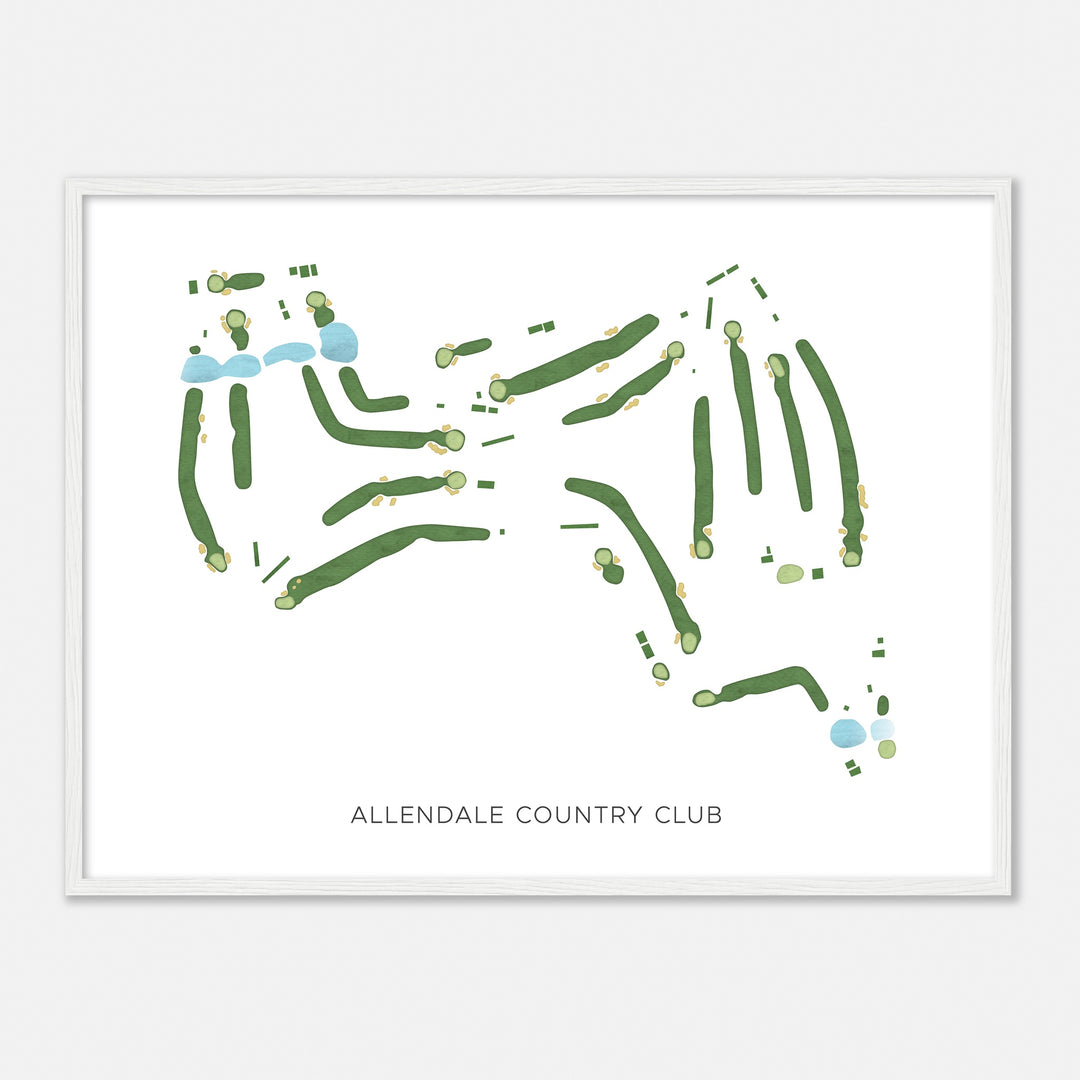 Print of Allendale Country Club Modern Map