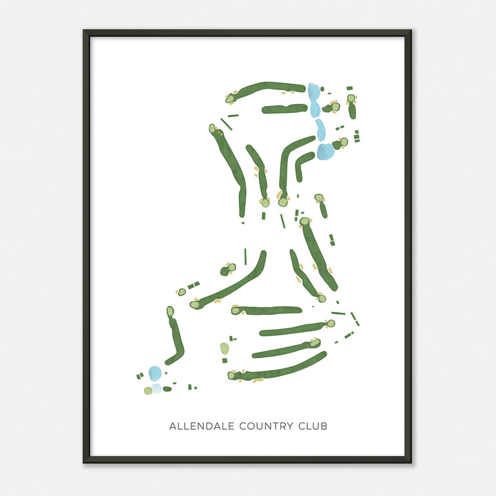 Print of Allendale Country Club Modern Map