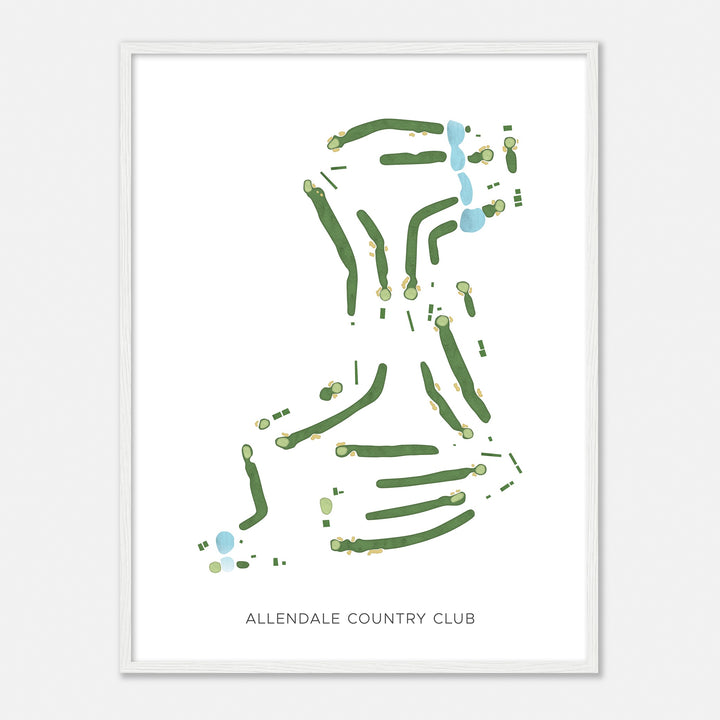 Print of Allendale Country Club Modern Map