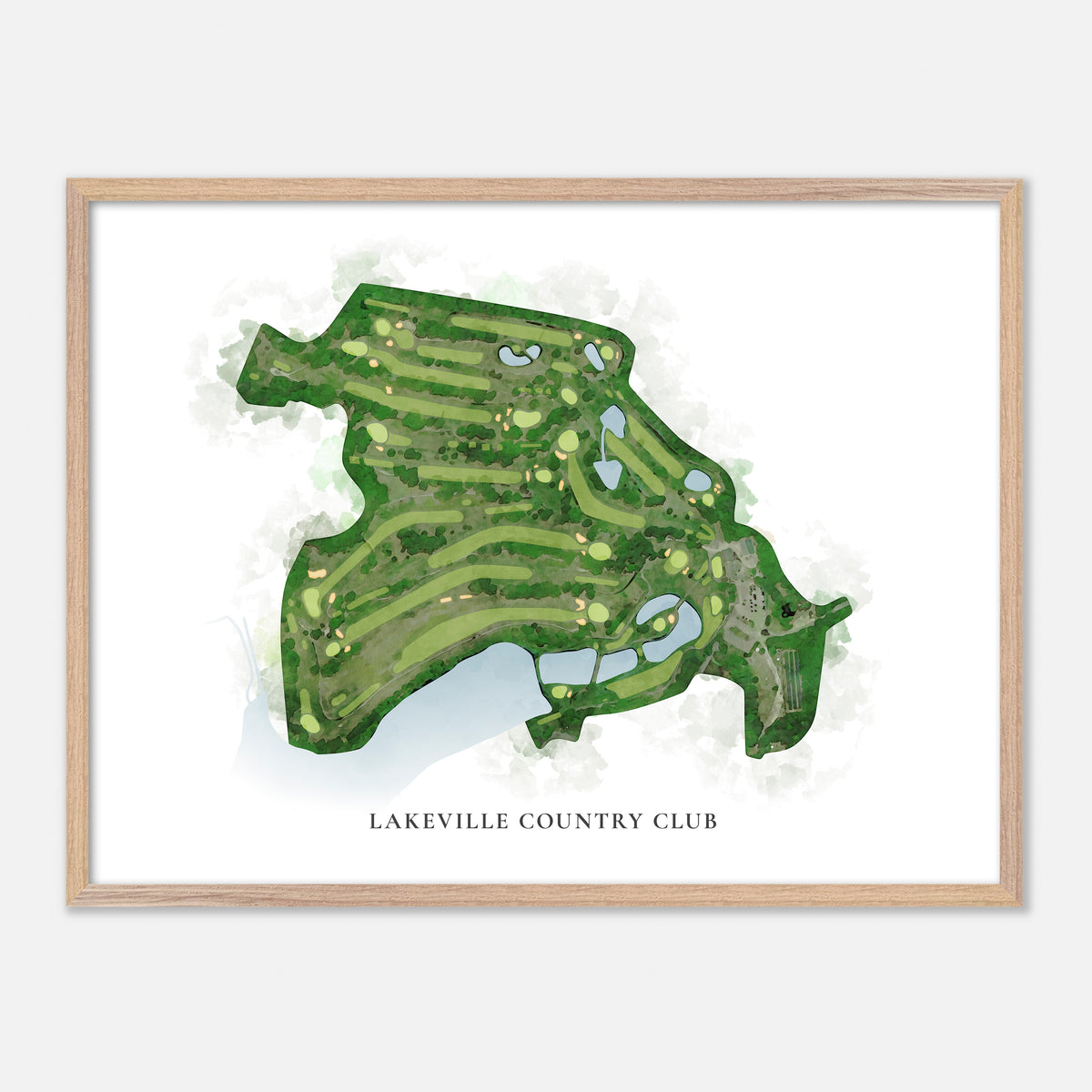 Print of Lakeville Country Club Classic Map