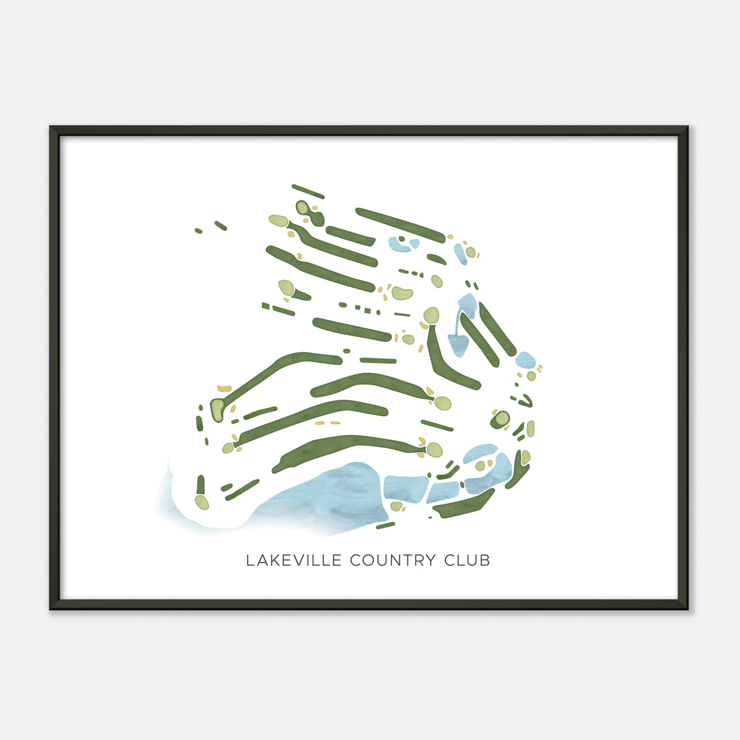 Print of Lakeville Country Club Modern Map