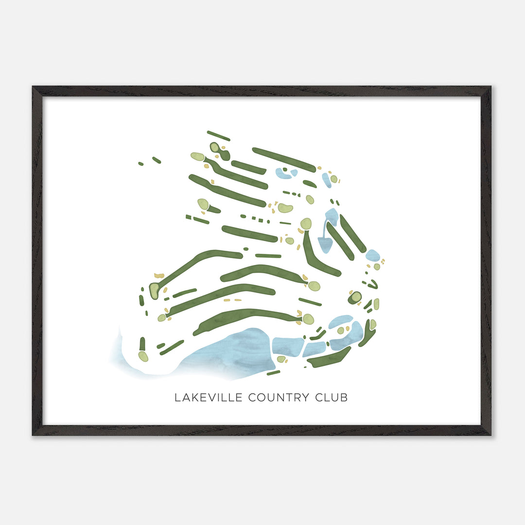 Print of Lakeville Country Club Modern Map
