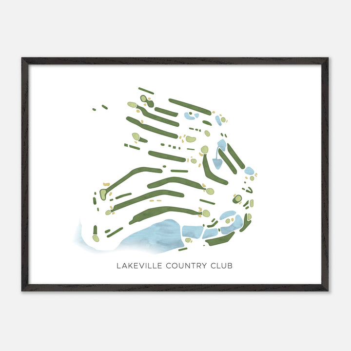 Print of Lakeville Country Club Modern Map