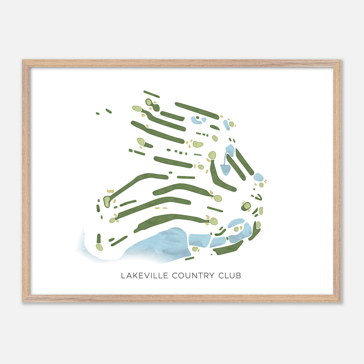 Print of Lakeville Country Club Modern Map