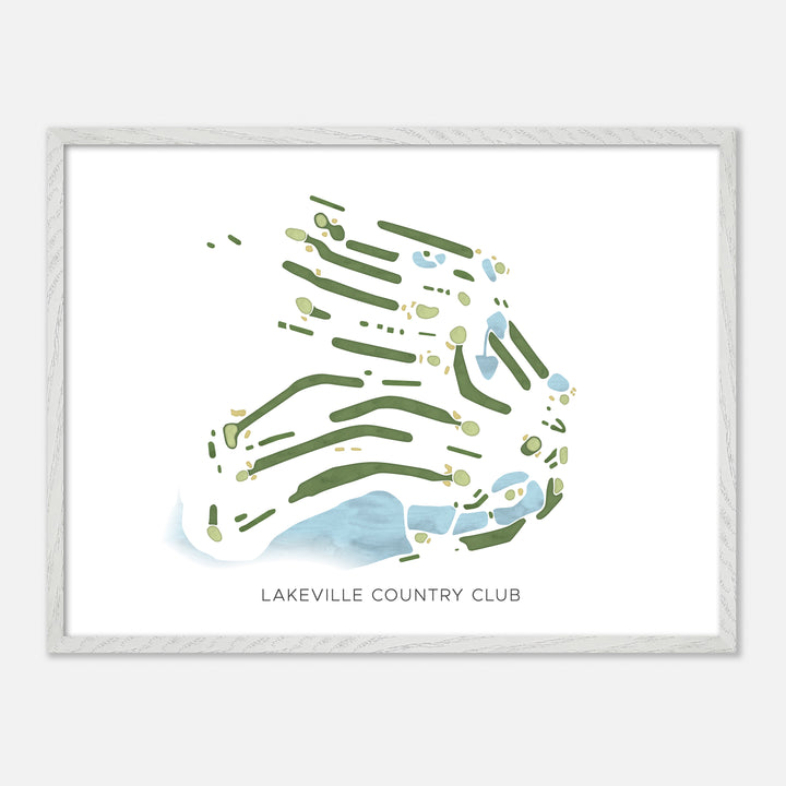 Print of Lakeville Country Club Modern Map