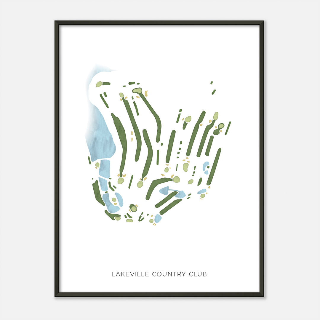Print of Lakeville Country Club Modern Map