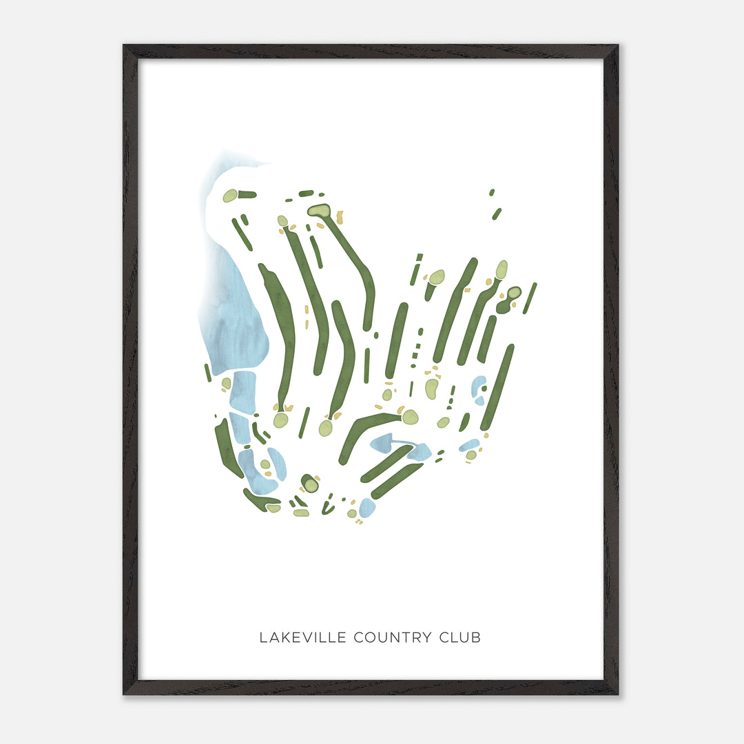 Print of Lakeville Country Club Modern Map