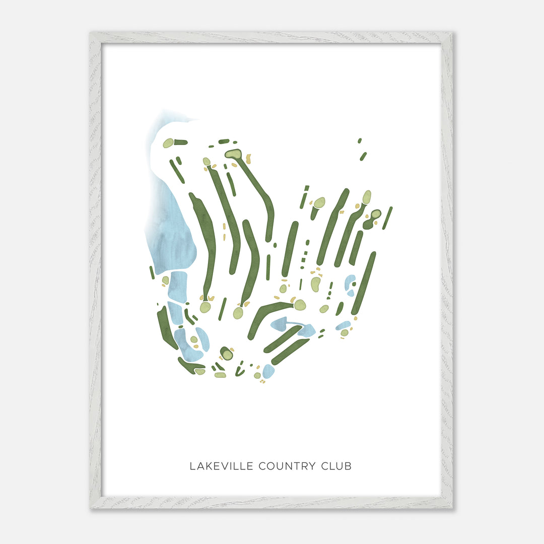 Print of Lakeville Country Club Modern Map