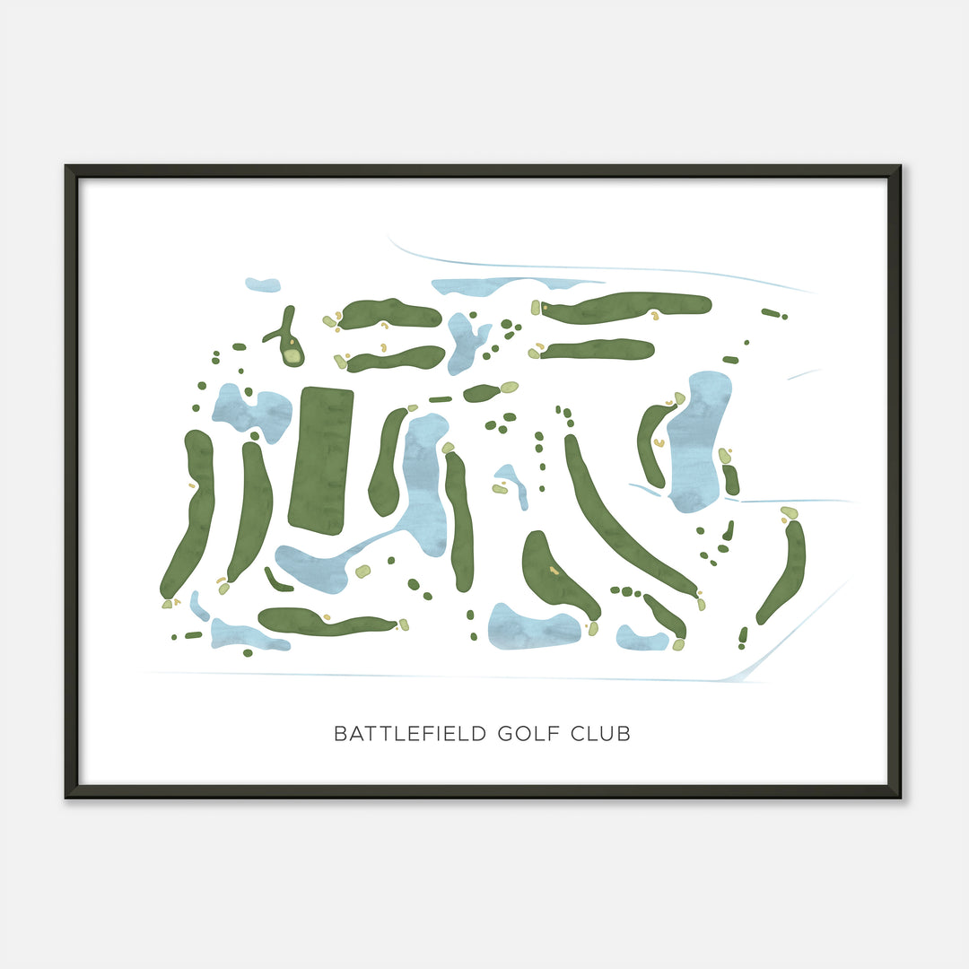 Print of Battlefield Golf Club Modern Map