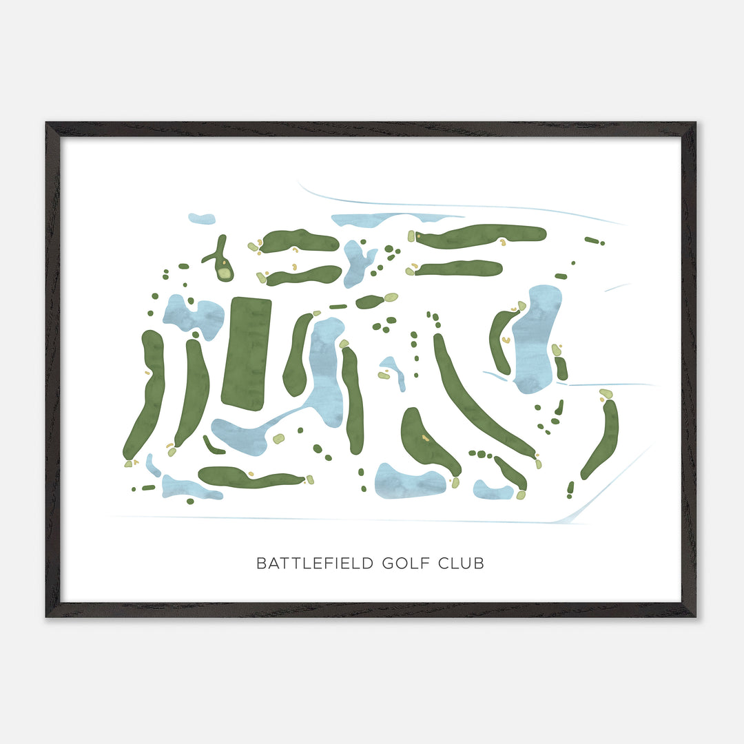 Print of Battlefield Golf Club Modern Map