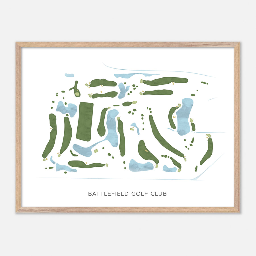 Print of Battlefield Golf Club Modern Map