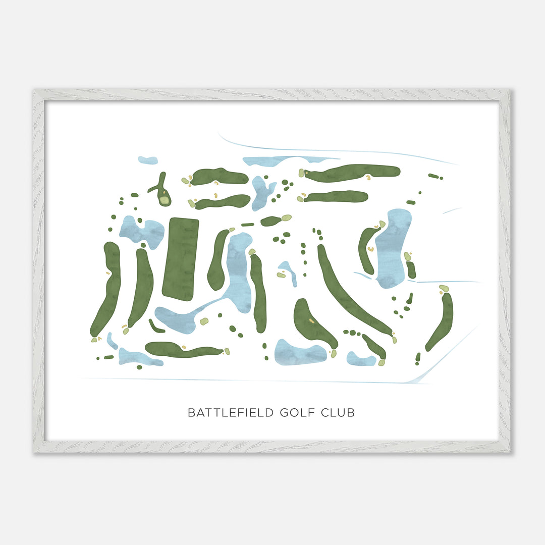 Print of Battlefield Golf Club Modern Map