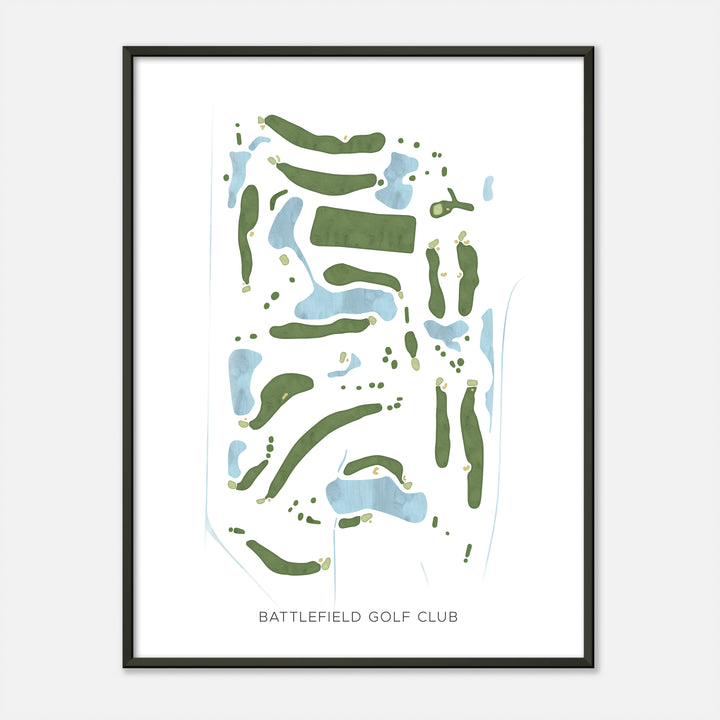 Print of Battlefield Golf Club Modern Map