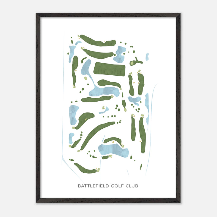 Print of Battlefield Golf Club Modern Map