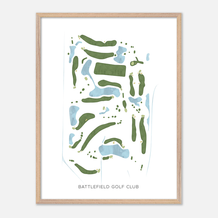 Print of Battlefield Golf Club Modern Map