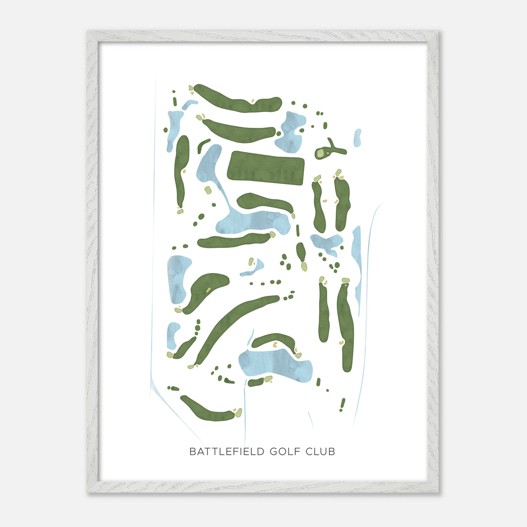 Print of Battlefield Golf Club Modern Map