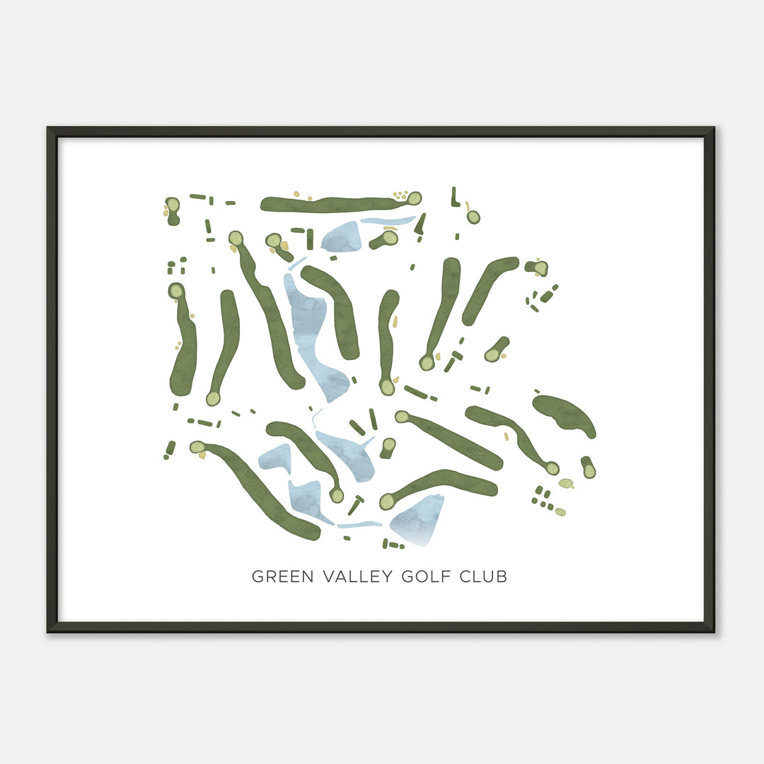 Print of Green Valley Golf Club Modern Map