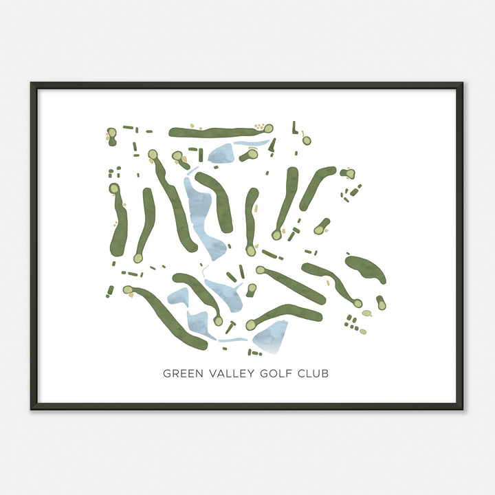 Print of Green Valley Golf Club Modern Map