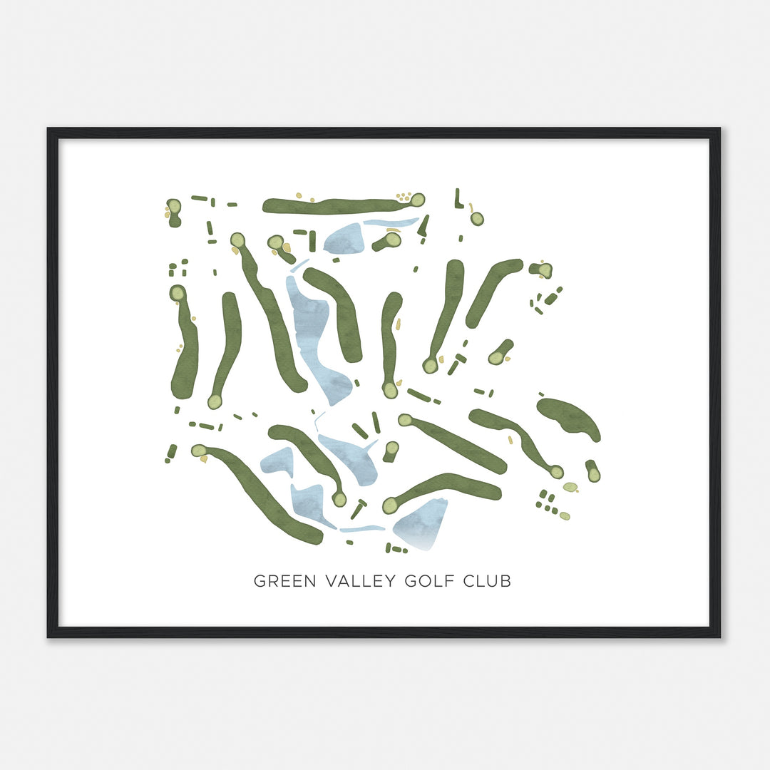 Print of Green Valley Golf Club Modern Map