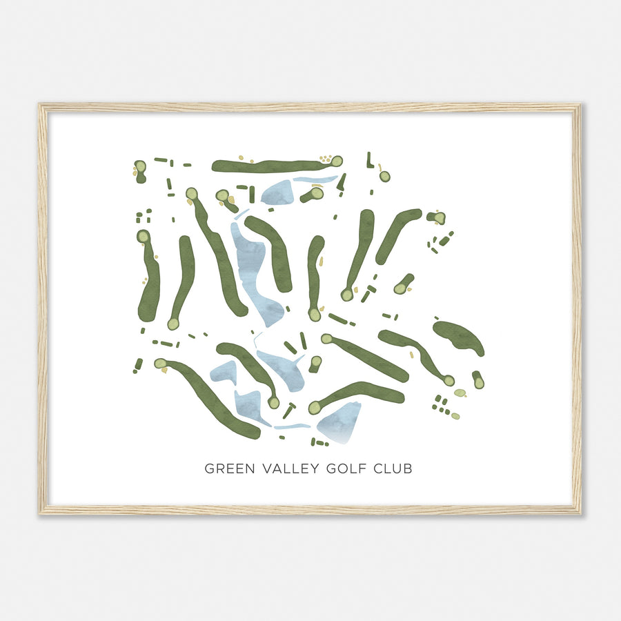 Print of Green Valley Golf Club Modern Map