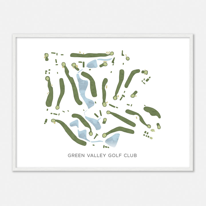 Print of Green Valley Golf Club Modern Map