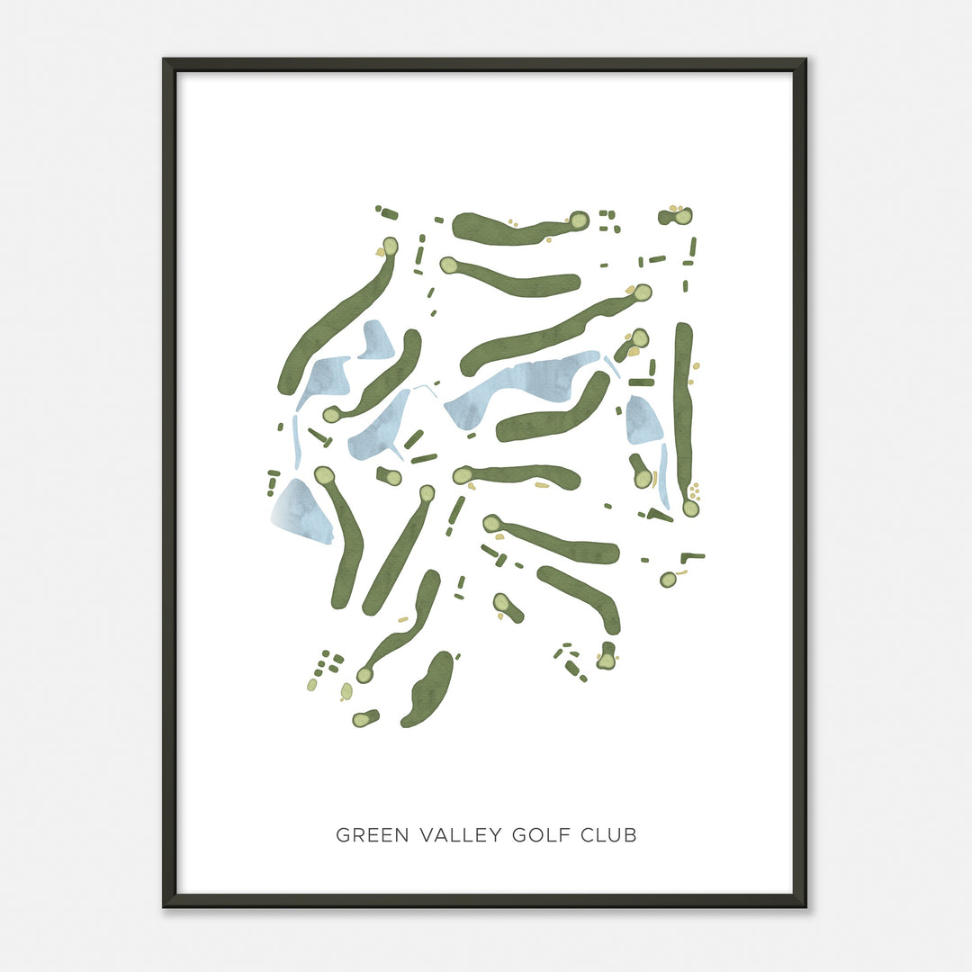 Print of Green Valley Golf Club Modern Map