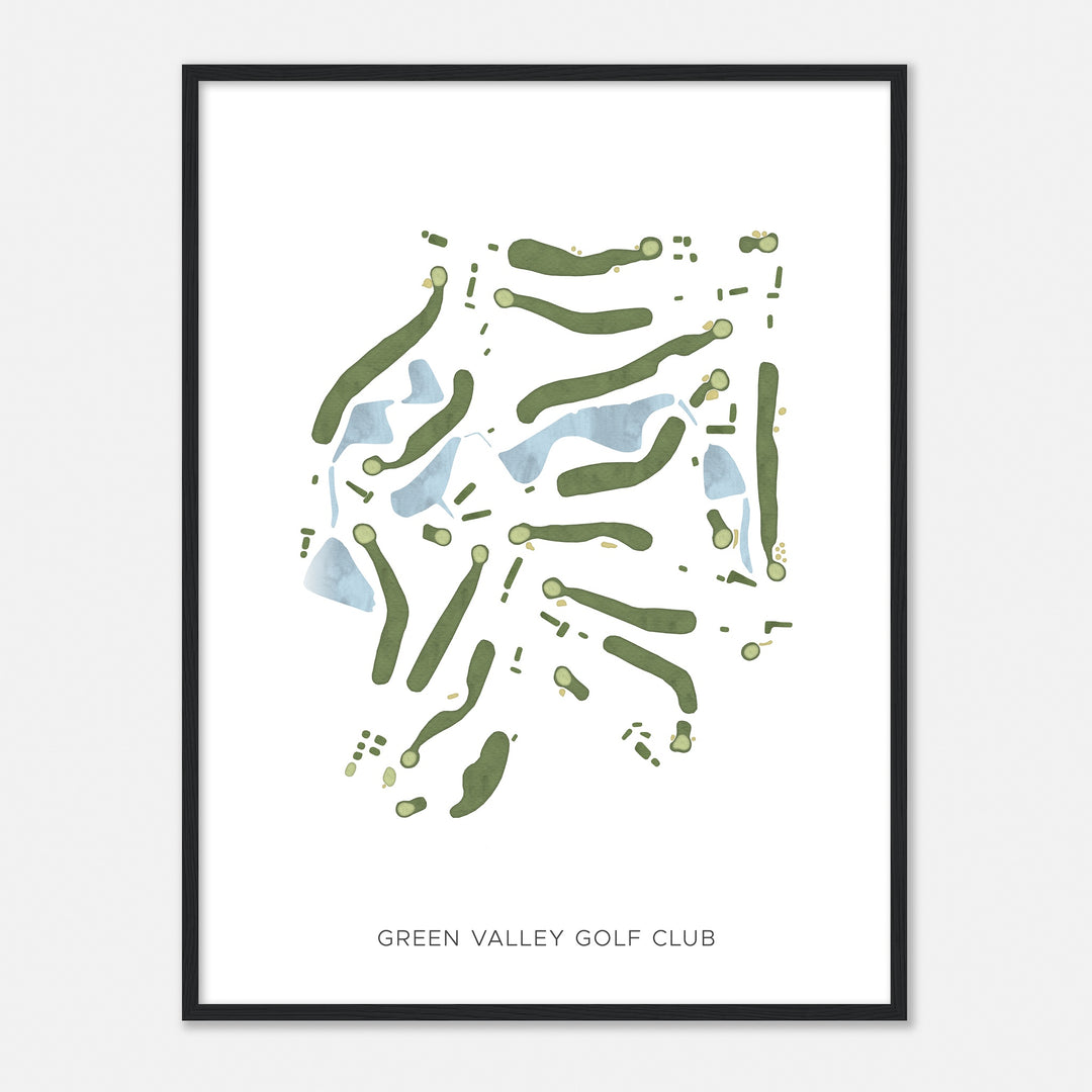 Print of Green Valley Golf Club Modern Map