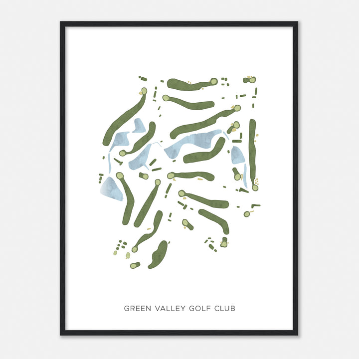 Print of Green Valley Golf Club Modern Map