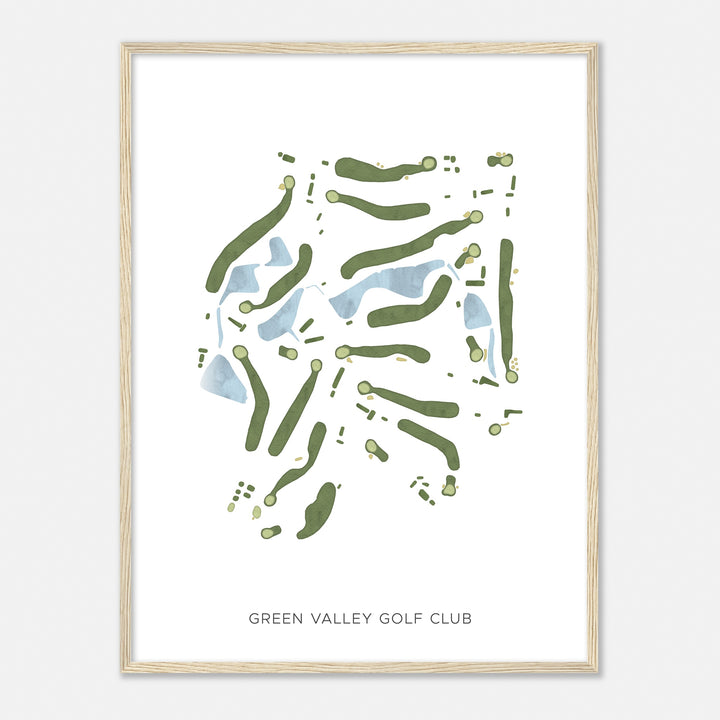 Print of Green Valley Golf Club Modern Map