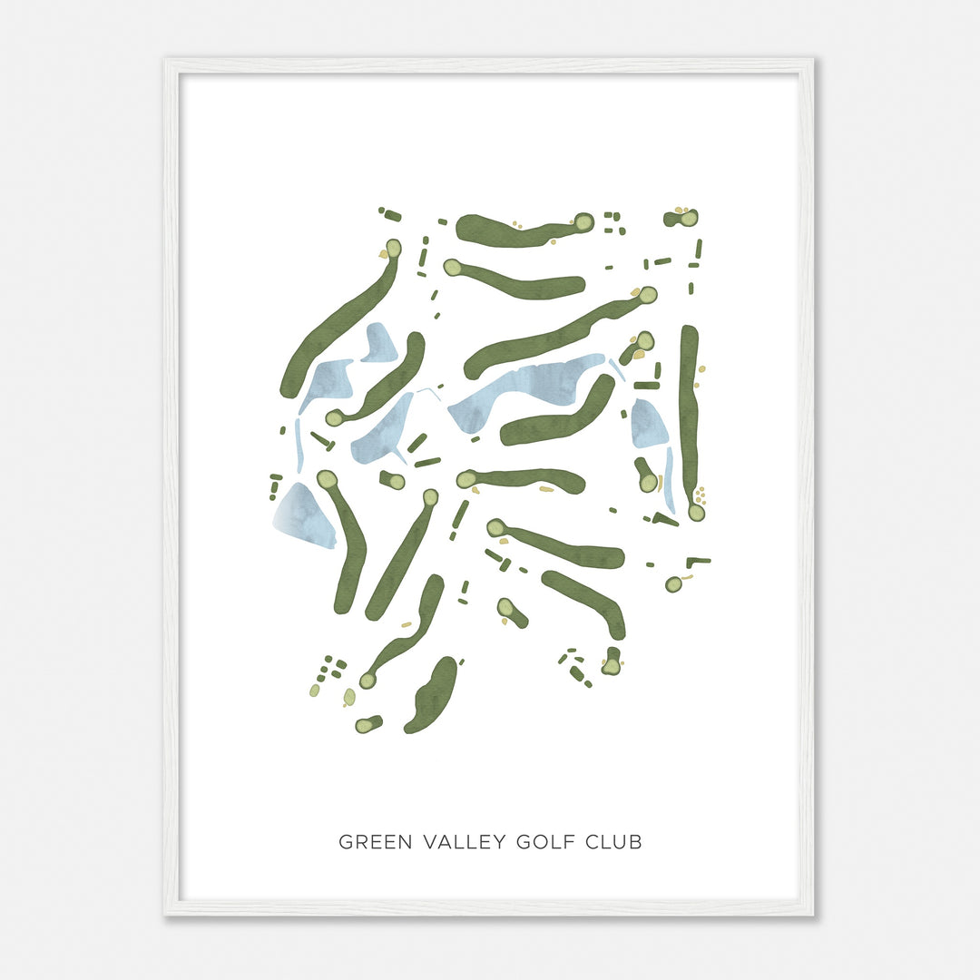 Print of Green Valley Golf Club Modern Map