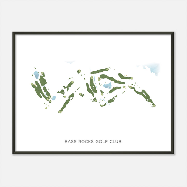 Print of Bass Rocks Golf Club Modern Map