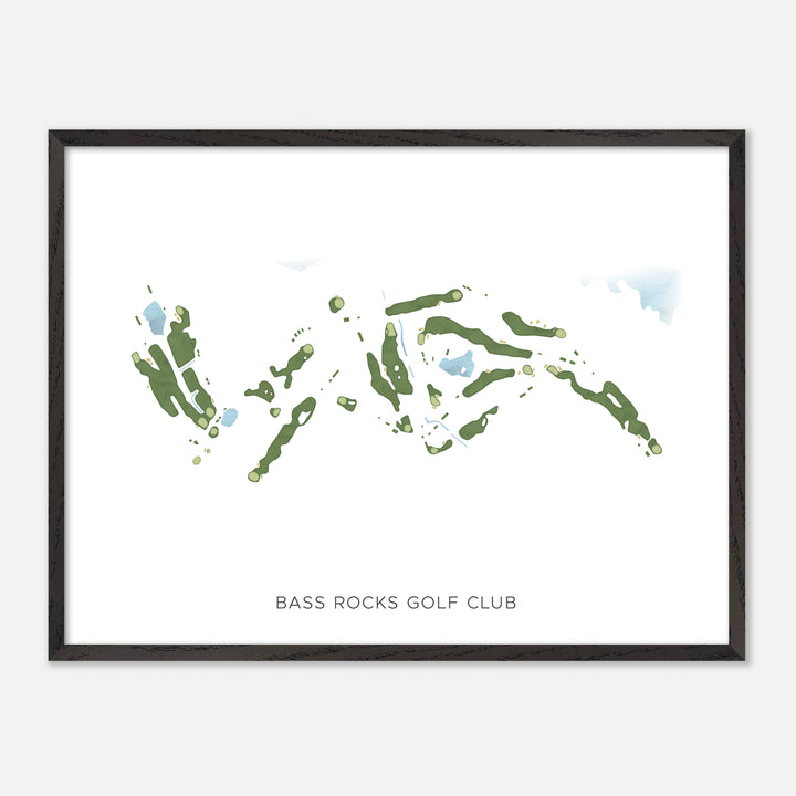 Print of Bass Rocks Golf Club Modern Map