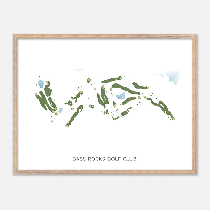 Print of Bass Rocks Golf Club Modern Map