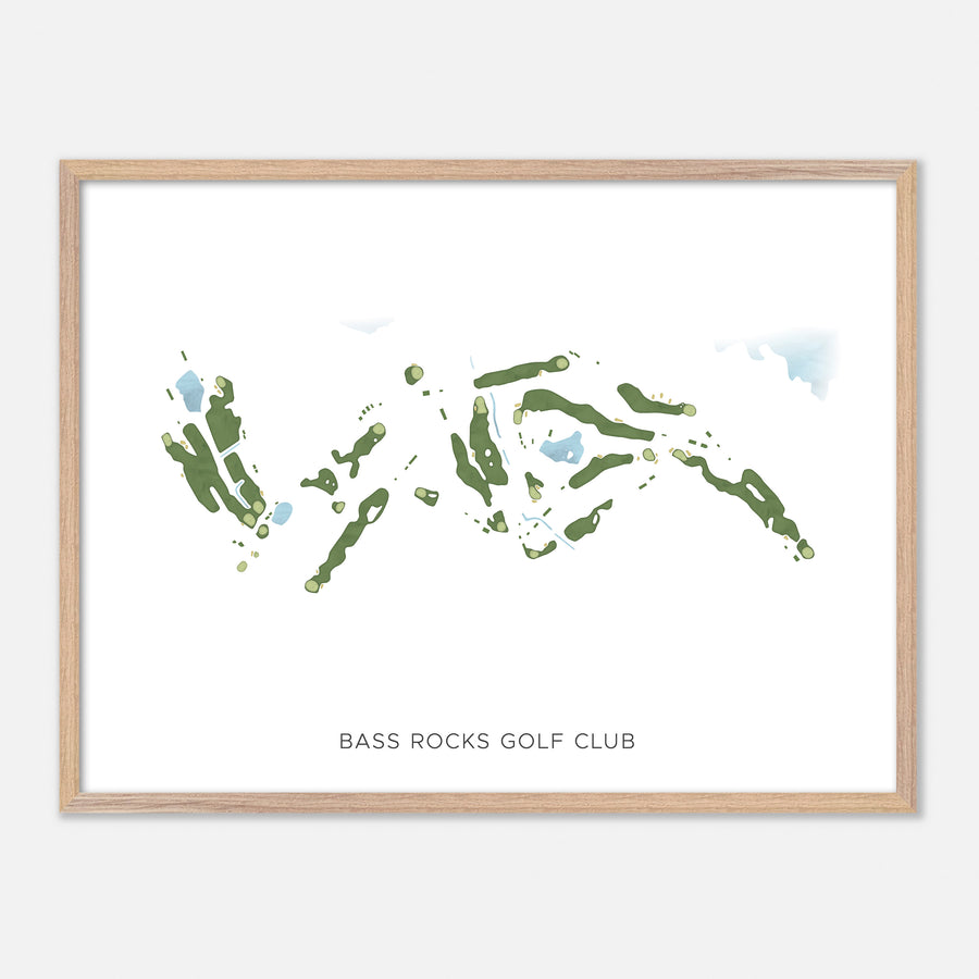Print of Bass Rocks Golf Club Modern Map