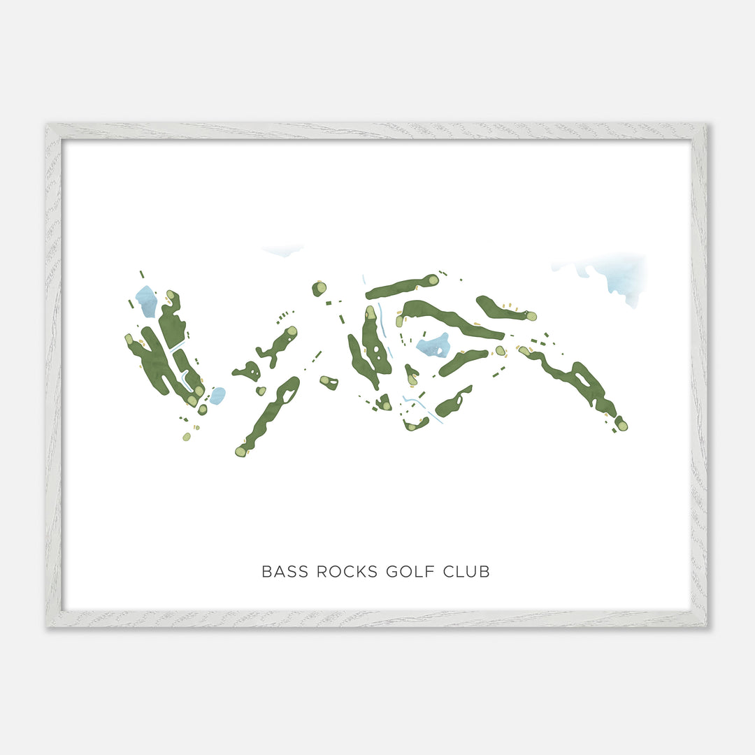 Print of Bass Rocks Golf Club Modern Map