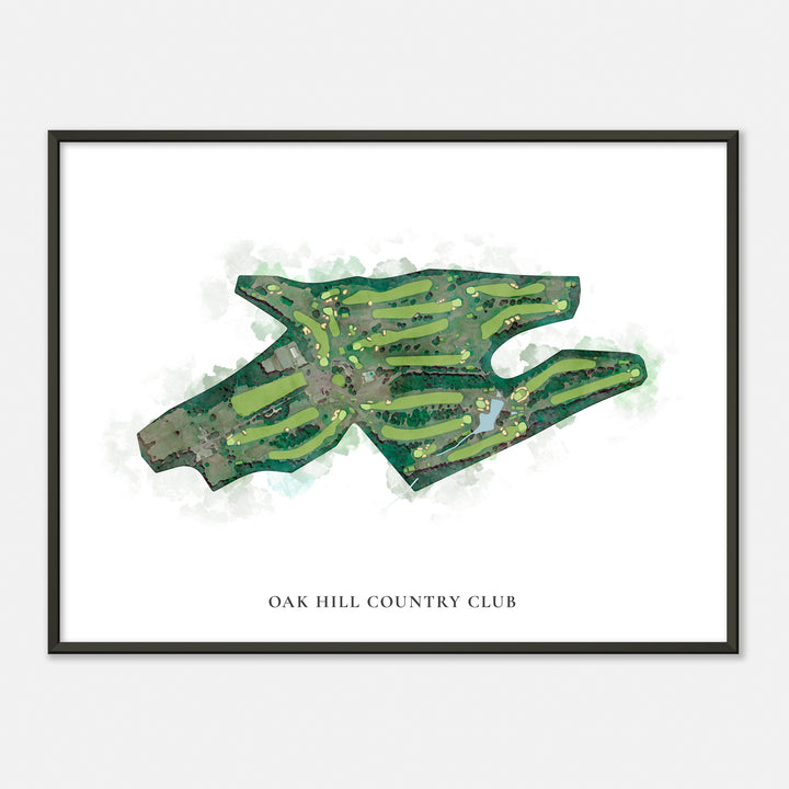 Print of Oak Hill Country Club Classic Map