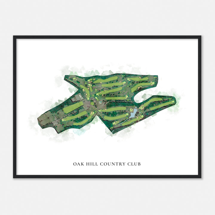 Print of Oak Hill Country Club Classic Map