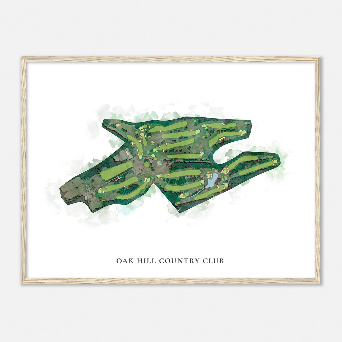 Print of Oak Hill Country Club Classic Map
