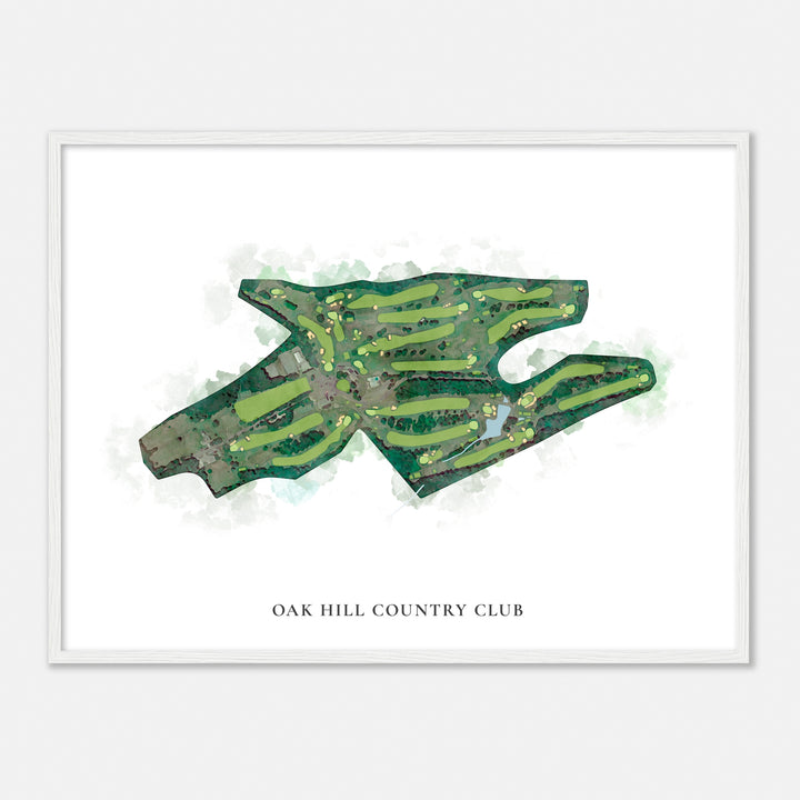 Print of Oak Hill Country Club Classic Map