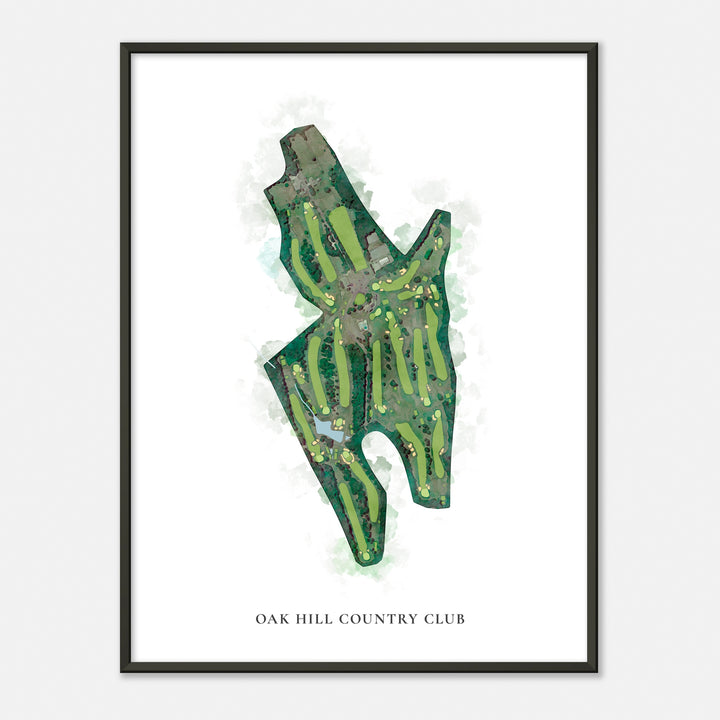 Print of Oak Hill Country Club Classic Map