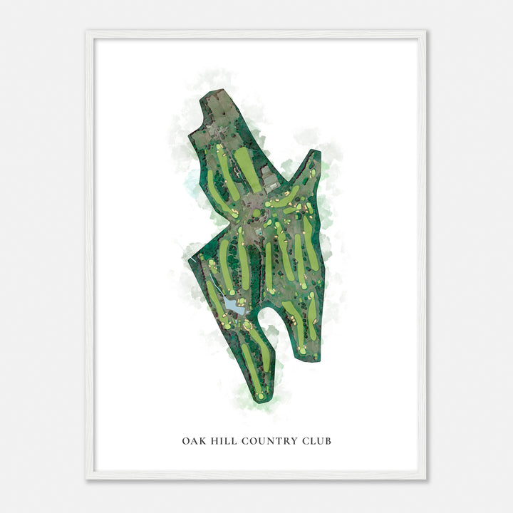 Print of Oak Hill Country Club Classic Map