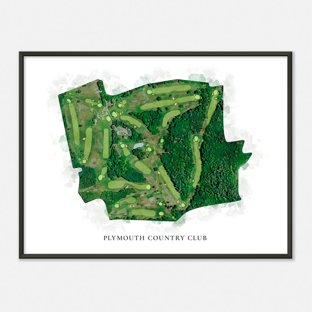 Print of Plymouth Country Club Classic Map