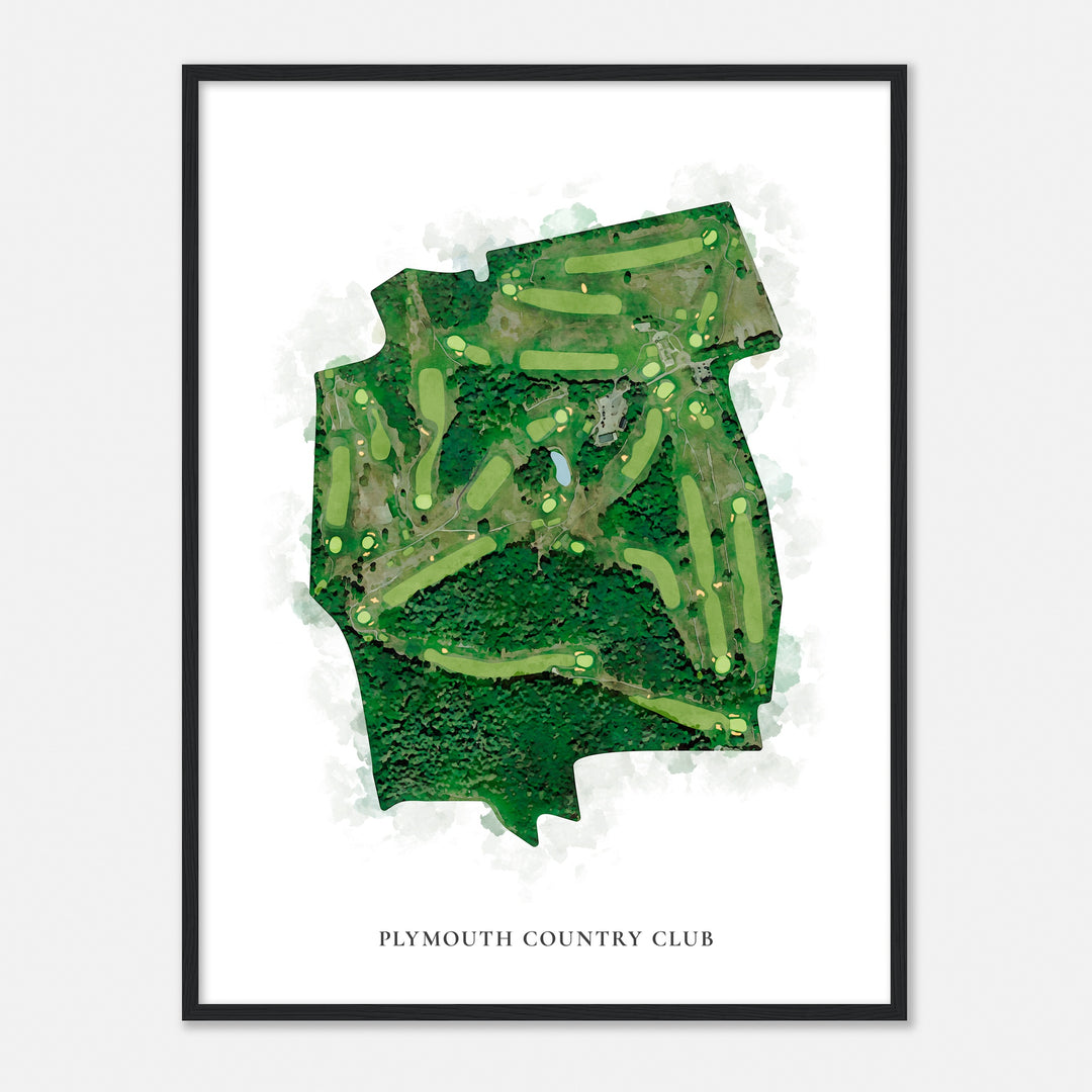 Print of Plymouth Country Club Classic Map