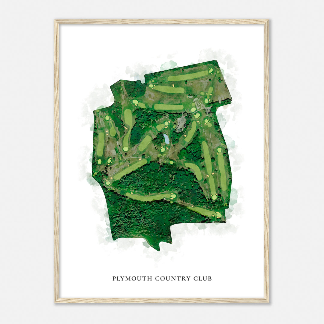 Print of Plymouth Country Club Classic Map